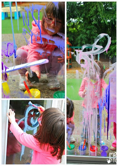 Kids Window Art - Painting on a Window