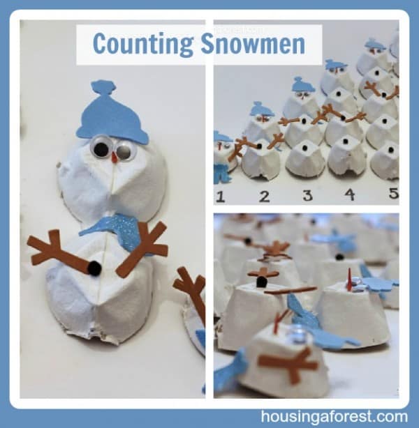 Simple Counting Snowman Craft and Activity ~ Housing A Forest