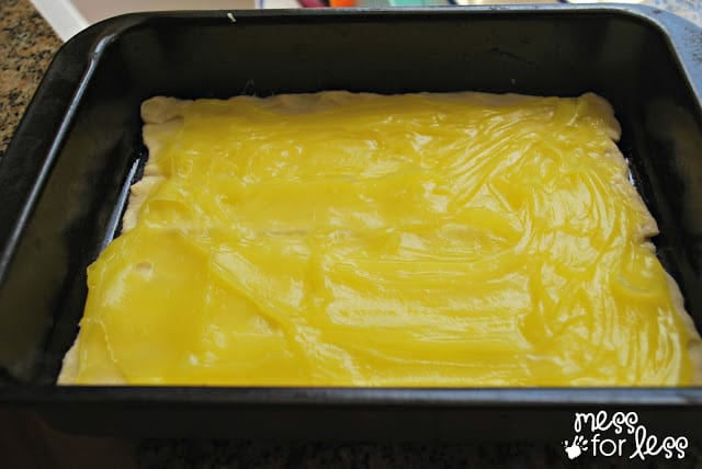 crescent dough with lemon creme