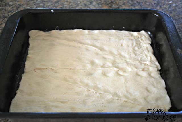 crescent dough in a pan