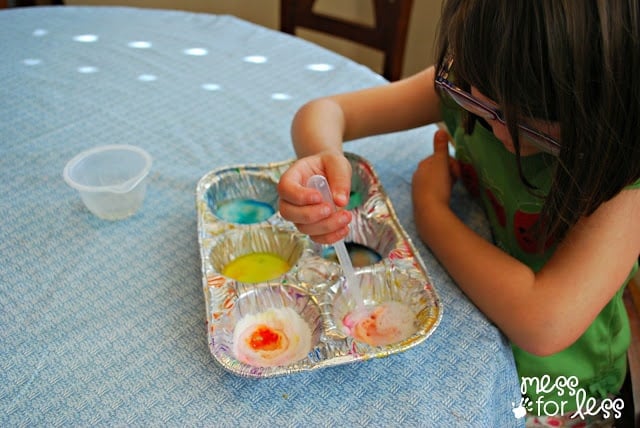 child using a dropper