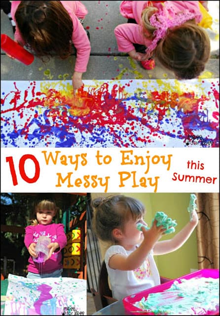 This list of messy play ideas will keep my kids busy all summer!