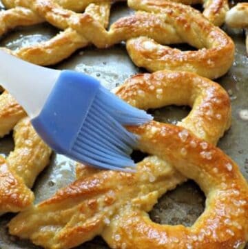 cropped hot pretzels