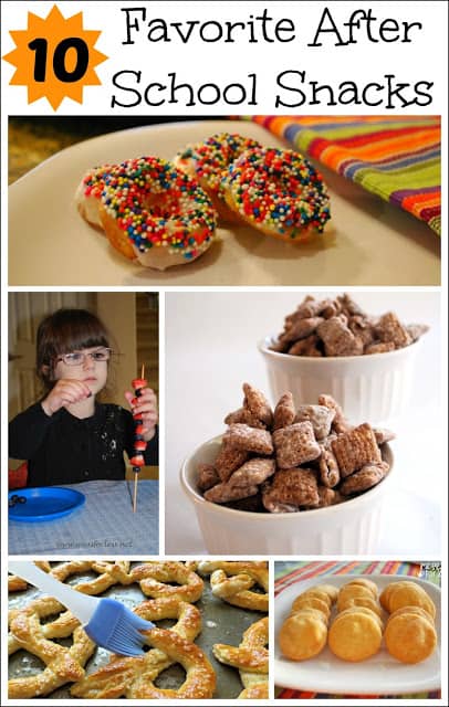 10 Favorite After School Snacks - A collection of snack ideas to serve kid after school if you can keep from eating them yourself!