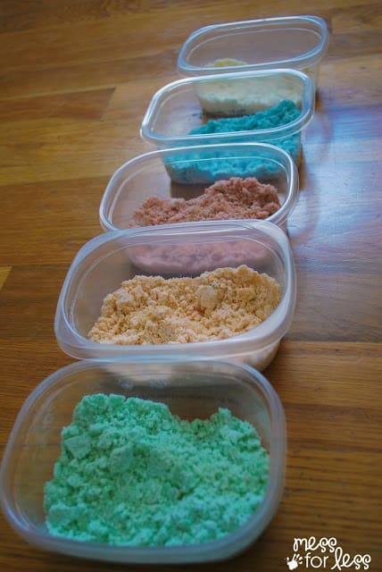 Crushed Cereal Sand Dough - This simple sensory recipe uses just a few ingredients and is so much fun to play with. Kids love the soft and moldable texture.