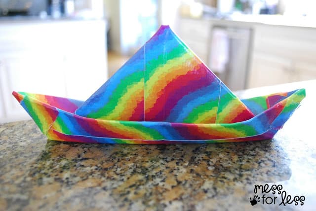 paper boat made with tape