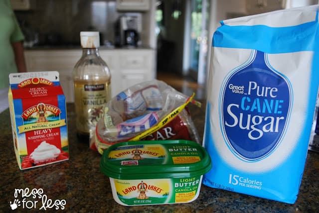 ingredients for Sucre à la Crème