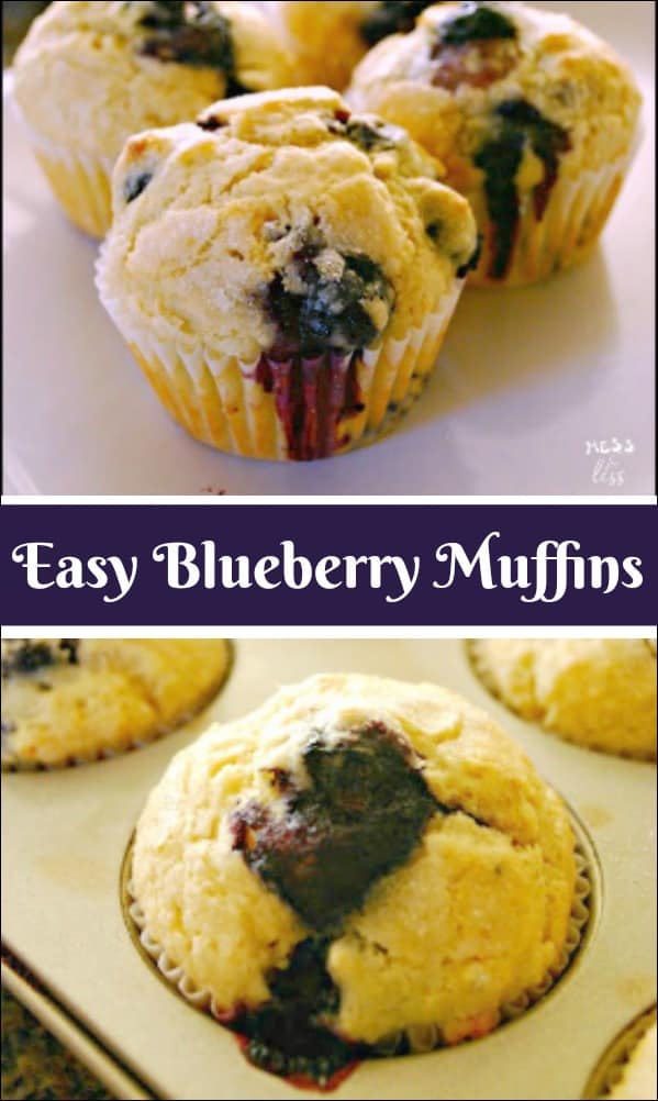 Easy Blueberry Muffins - so simple to make my kids helped to make them. 