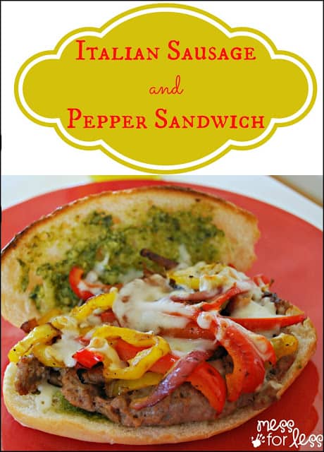 Simple Recipe for an Italian Sausage and Pepper Sandwich 