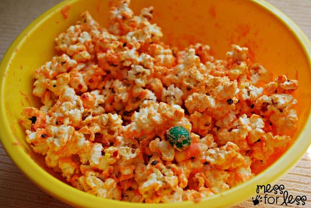 popcorn with melted candy