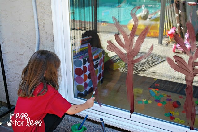 Window painting art activity