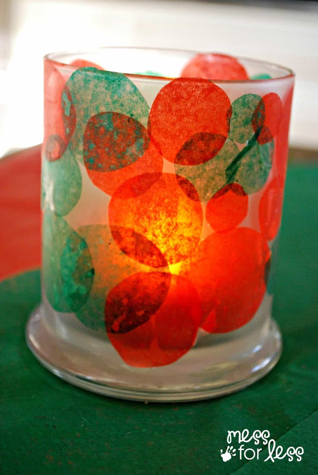Kids Christmas Craft - Candle Holder - Mess for Less