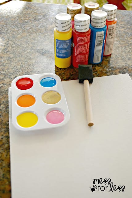 paint on a palette