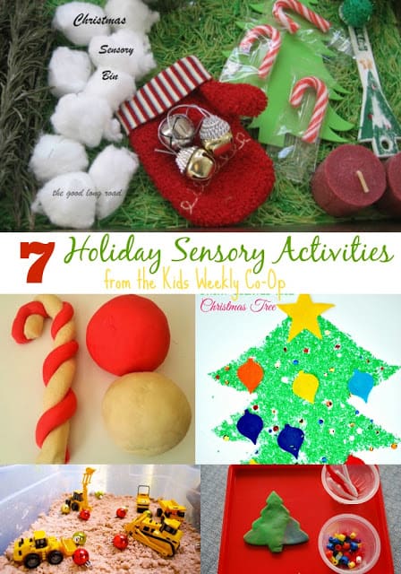 With the holidays approaching, I have been noticing many activities with a holiday theme. Today I am sharing some ideas that focus on Holiday Sensory Play.