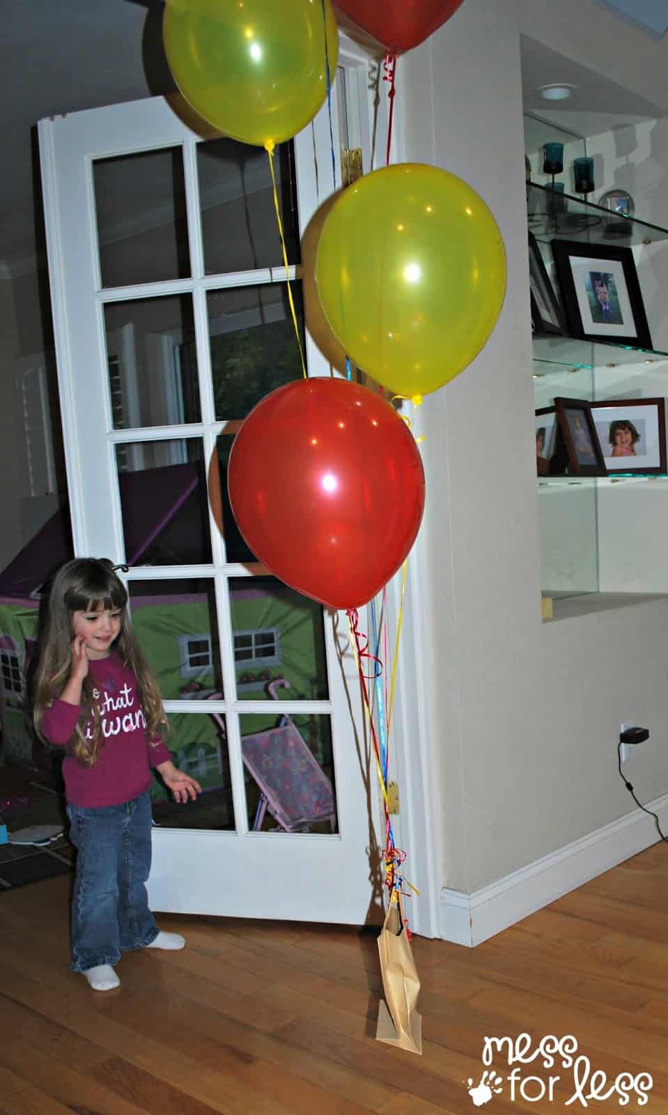 balloons tied to a bag