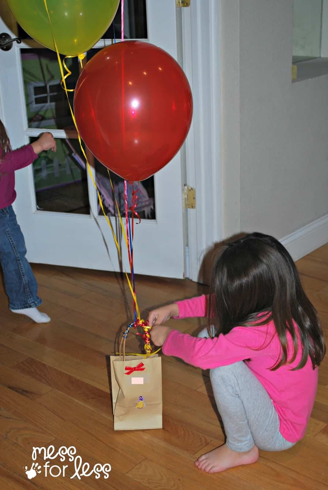 balloons and a bag