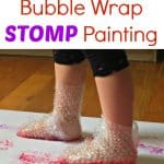 Bubble wrap stomp painting1