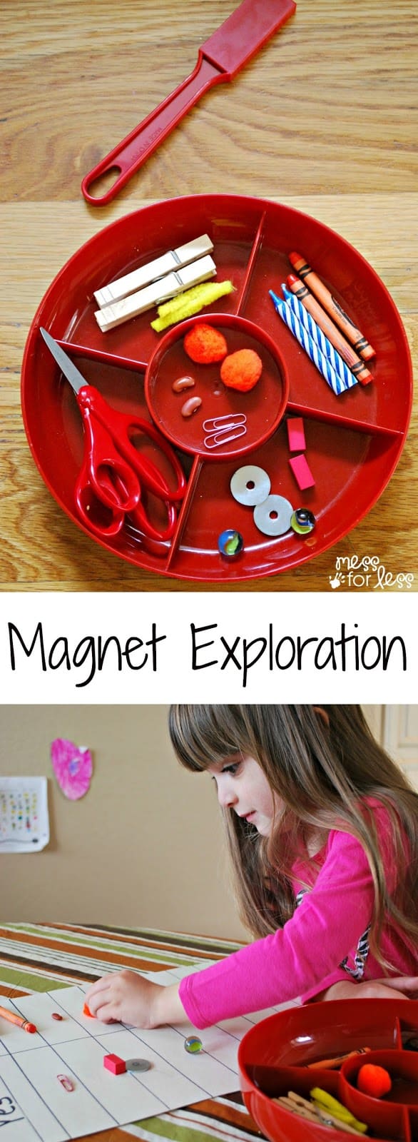 Preschool Science - Magnet Exploration Kids learn about magnets are they guess which items are magnetic and test out their theories.
