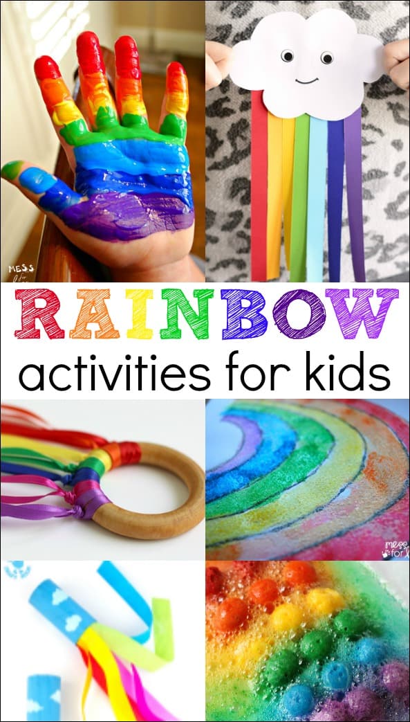 Here are some rainbow activities for kids to get them creating, moving and working on important skills. So many colorful ways to learn and play!