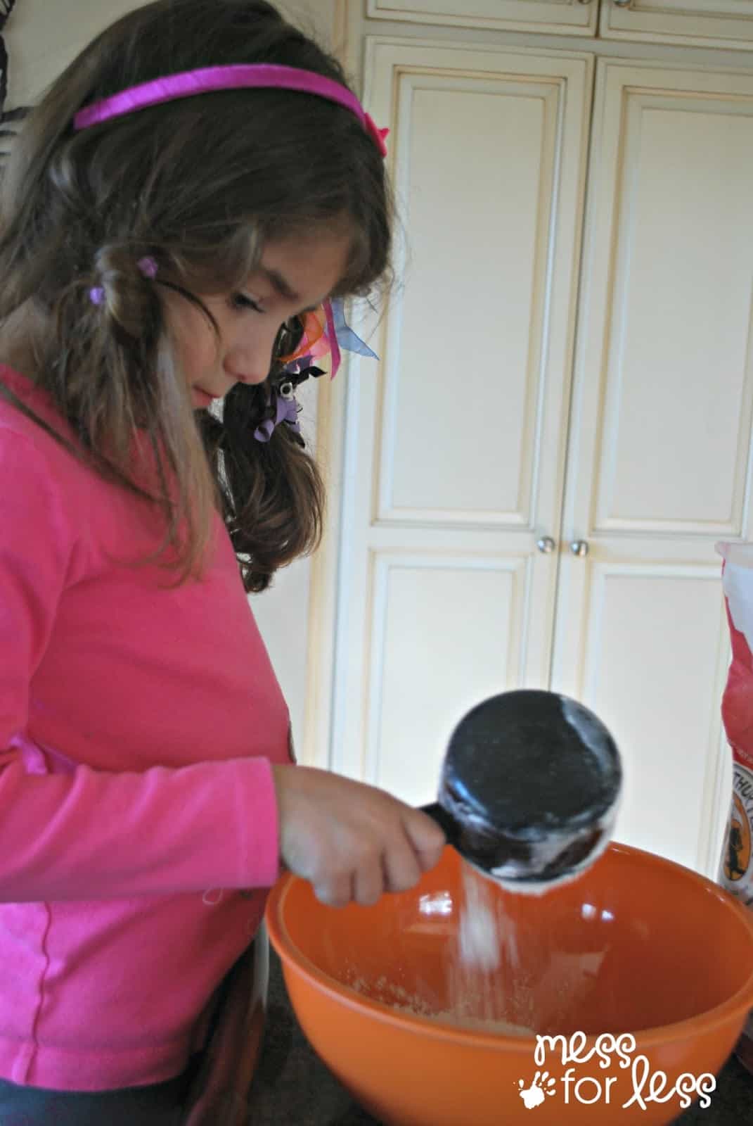 child making irish soda bread