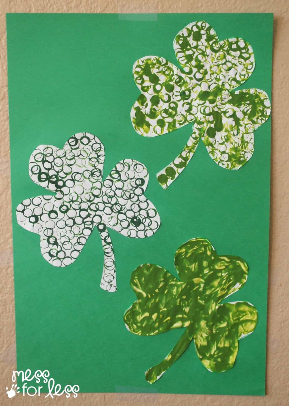 painted shamrocks