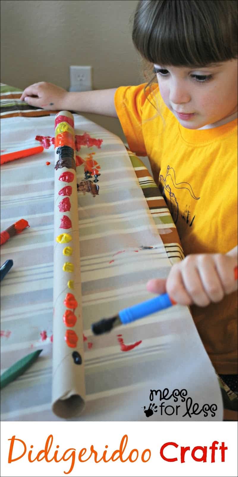 Didgeridoo crafts for kids - children can decorate and create a kids version of this Australian instrument #sponsored #galileocamps