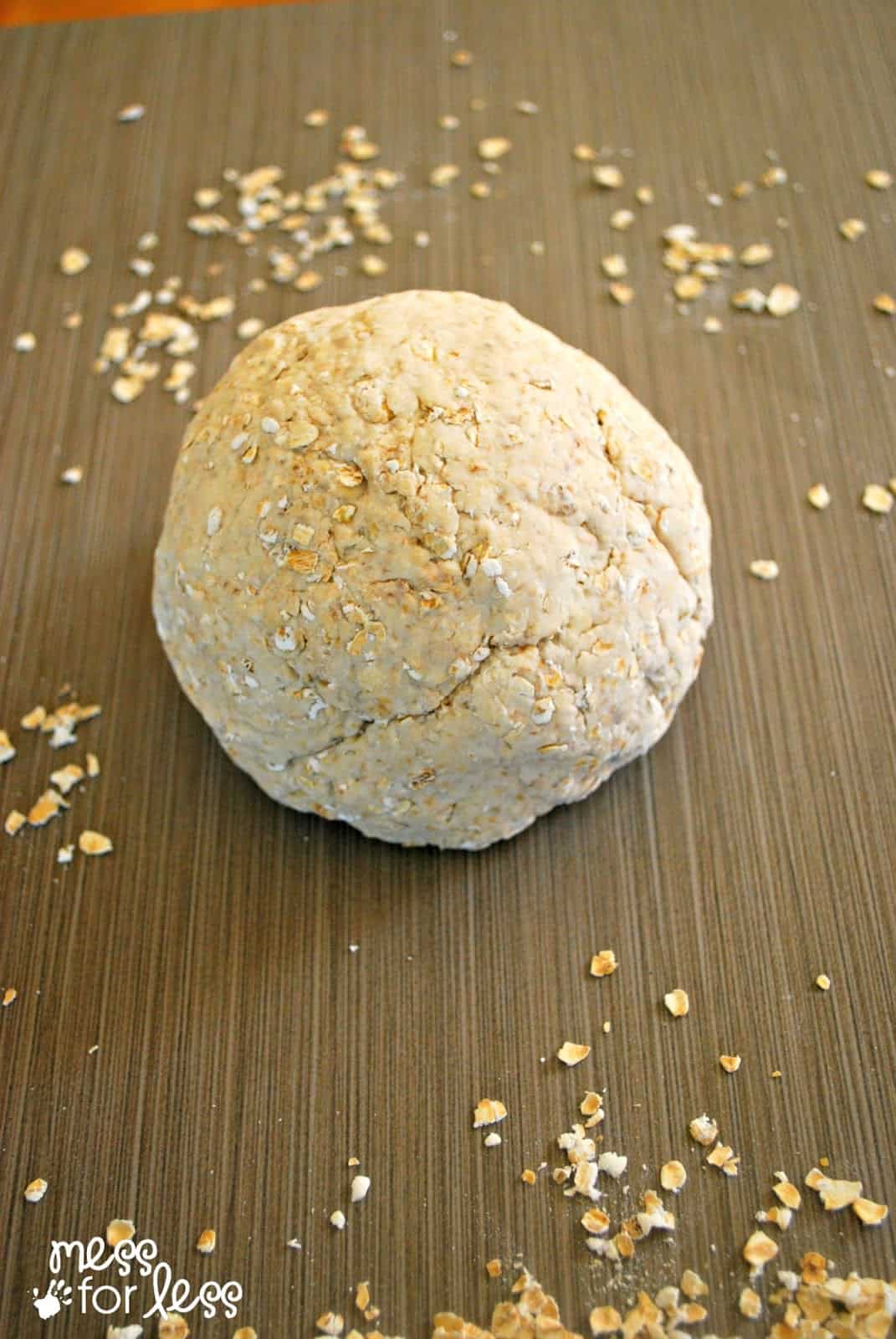 Oatmeal Playdough Recipe - Just 3 Ingredients to make this edible dough. So simple to make with kids!