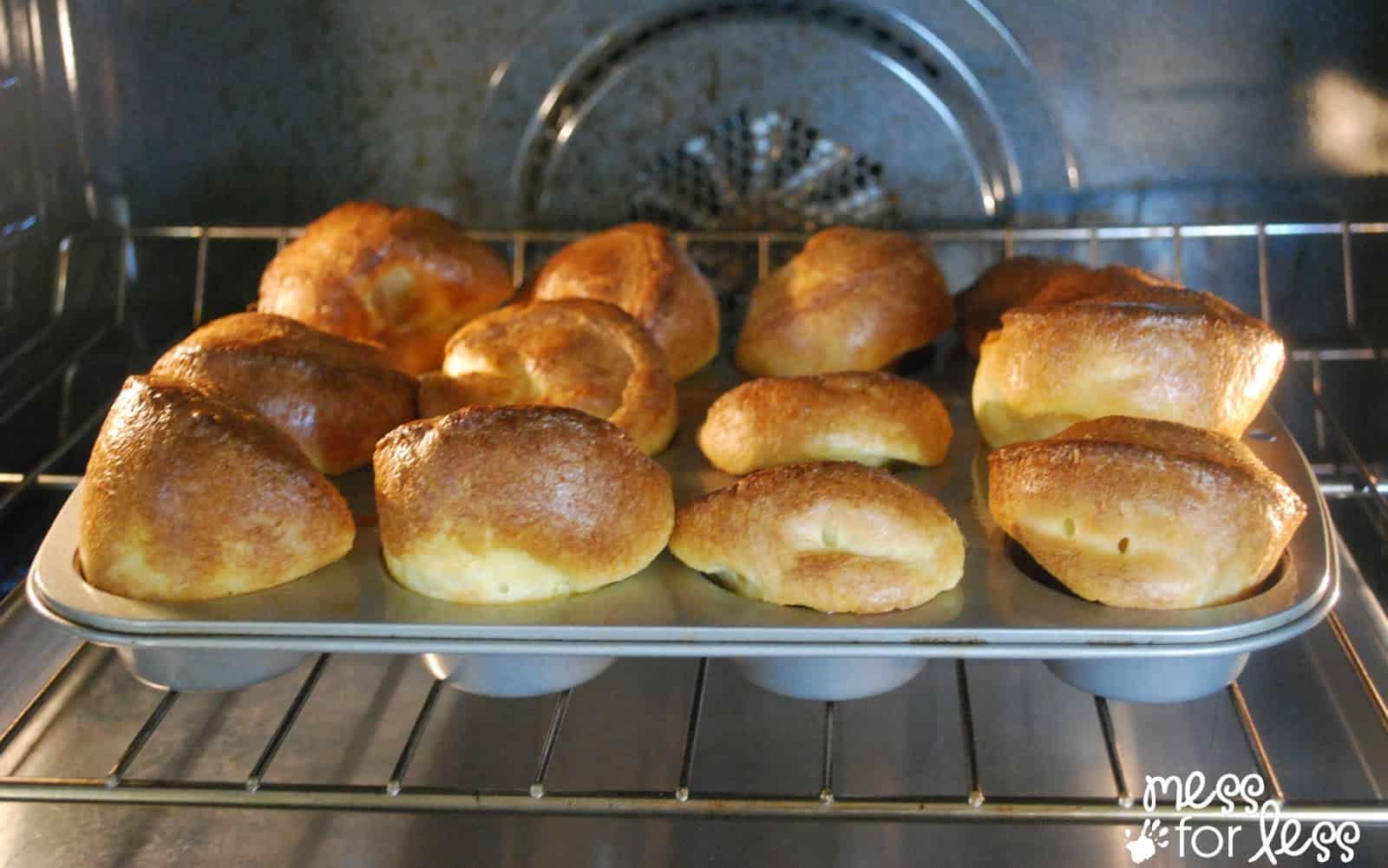 Popovers in oven