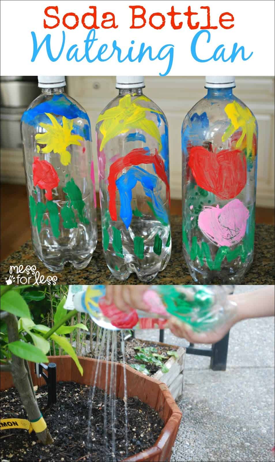 Learn how kids (with a little adult help) can create these useful soda bottle watering cans.