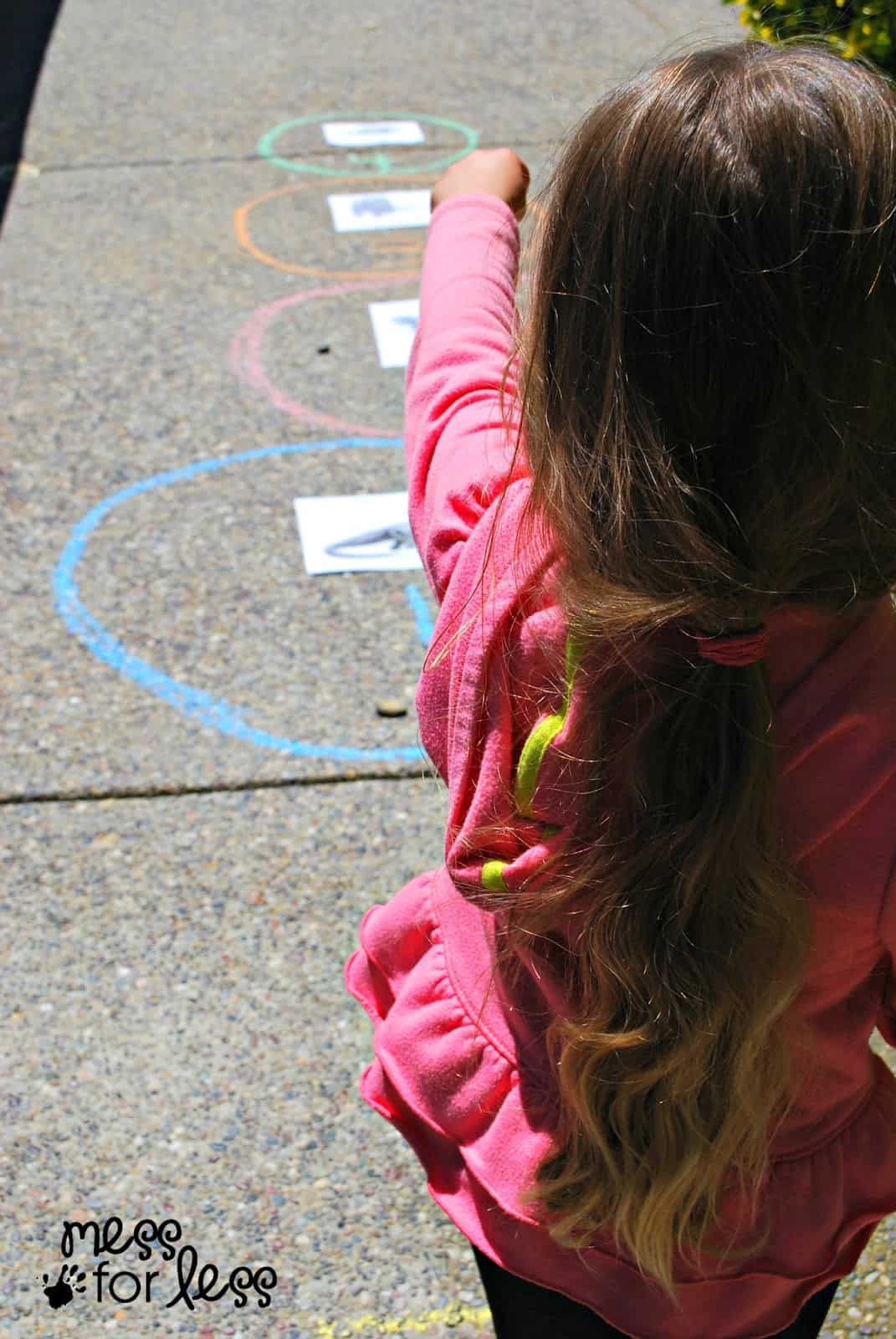 child playing an outdoor game