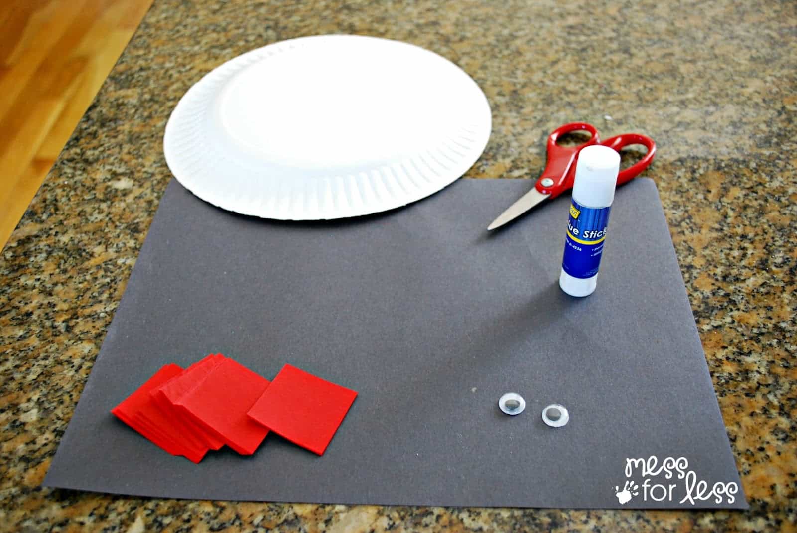 supplies for Ladybug crafts