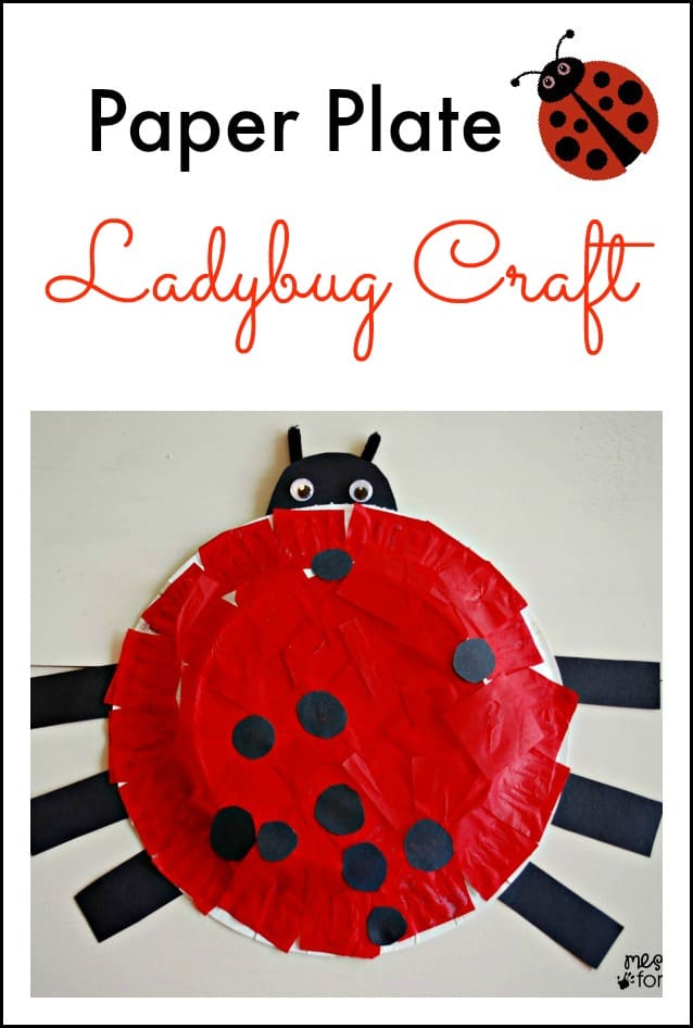 Paper Plate Ladybug Craft - This is fun to make and even more fun for kids to play with. We have been using it for pretend play and puppet shows.