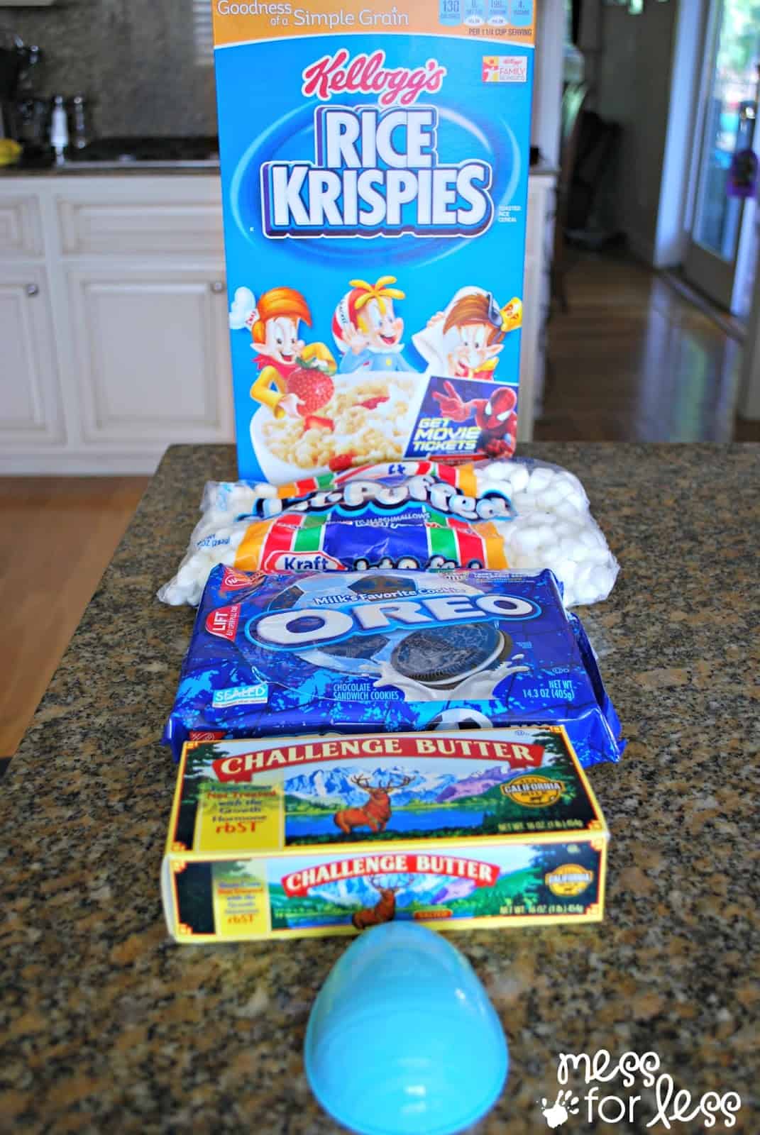 Ingredients for rice krispie treats