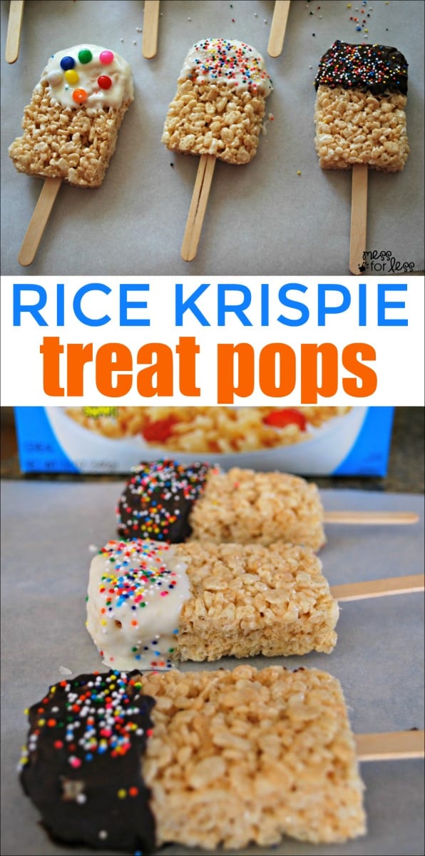 Rice Krispies Treat Pops - Mess for Less
