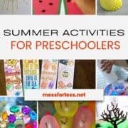 summer activities for preschoolers pin