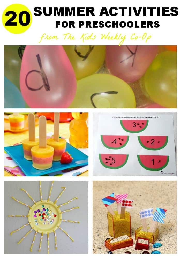 20 Summer Activities for Preschoolers - Mess for Less