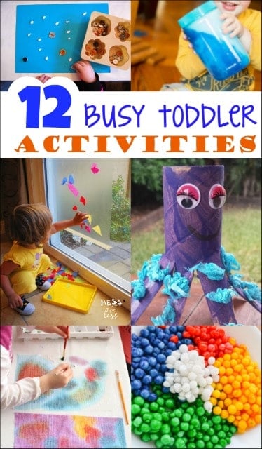 These busy toddler activities kept my toddler busy and having fun all day long.