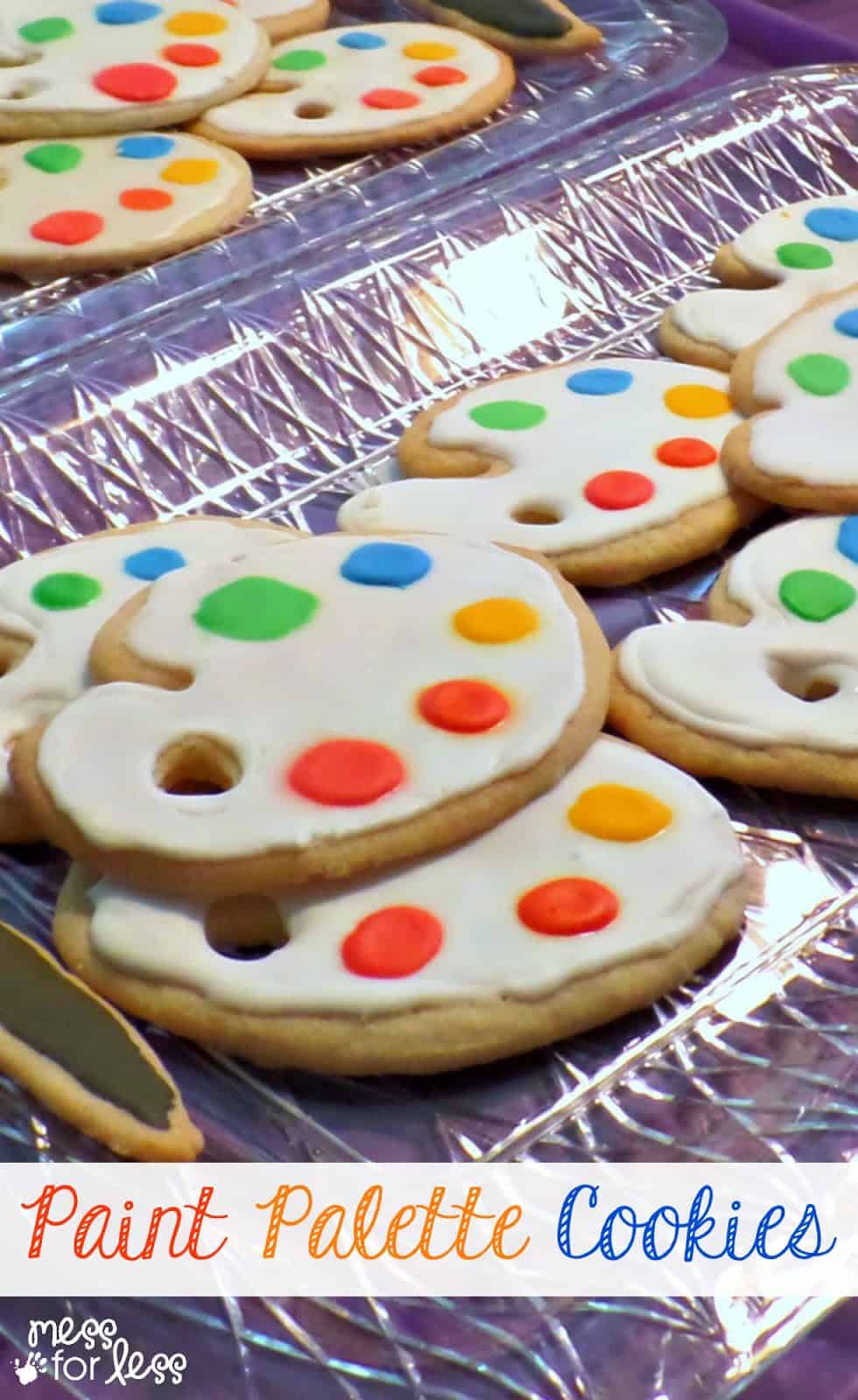 Paint Palette Cookies for an Art Party - Food Fun Friday: These cookies look difficult to make, but here are some tips to make simplify the process.