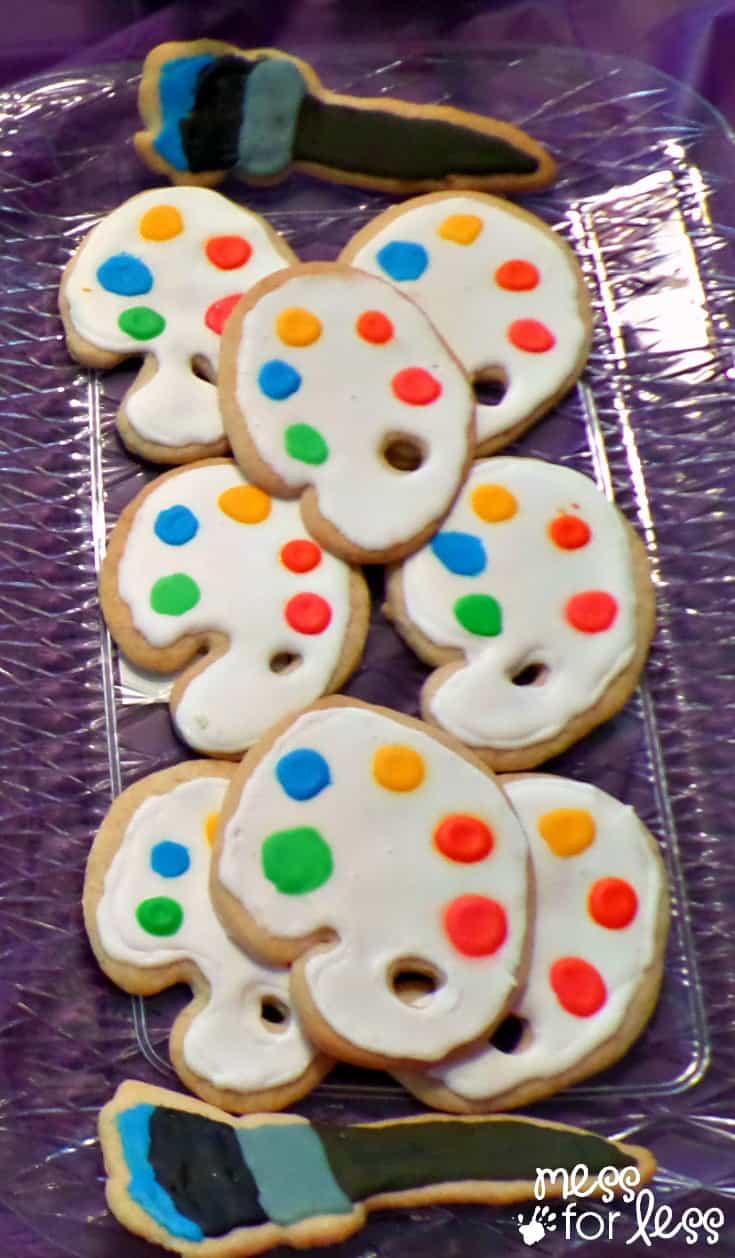 paint palette cookies