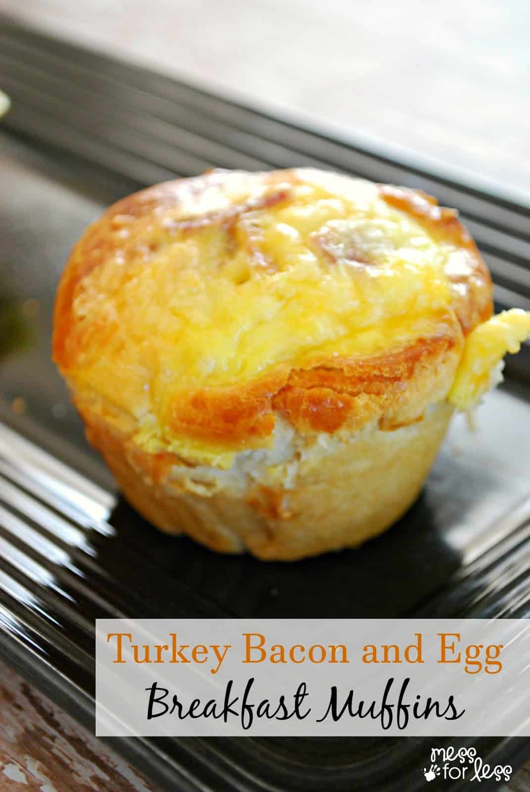 Turkey Bacon and Egg Breakfast Muffins made with Butterball Turkey Bacon - I love how these are portion controlled and they remind me of a classic all-American breakfast. 