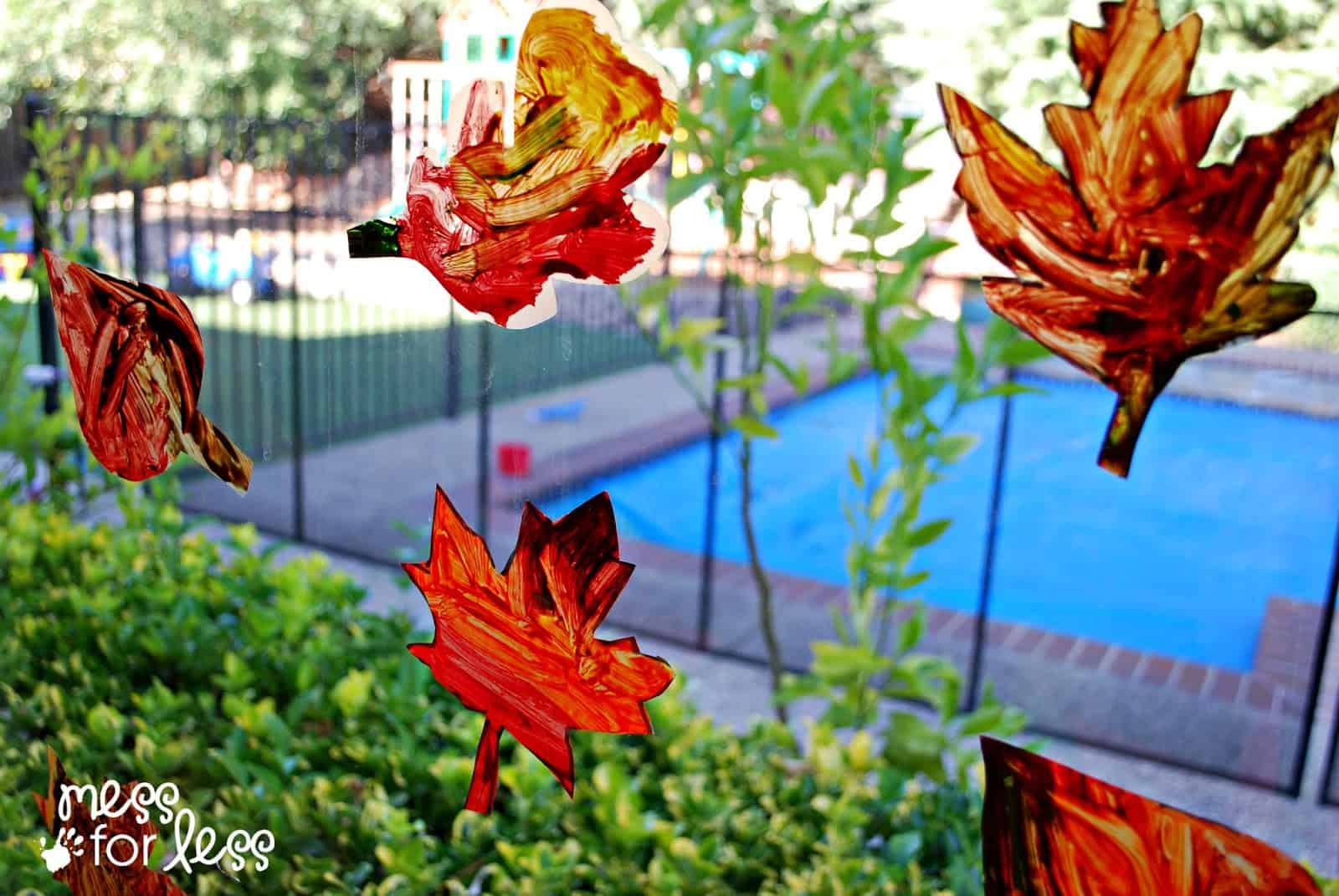 sun catcher fall leaves