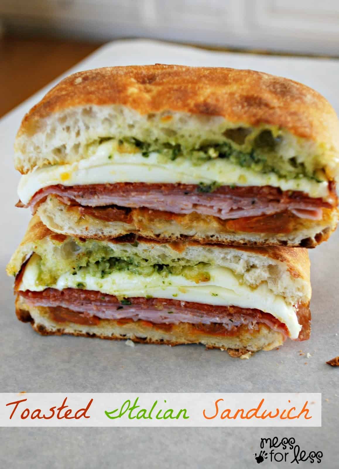 Toasted Italian Sandwich - Food Fun Friday - Mess for Less
