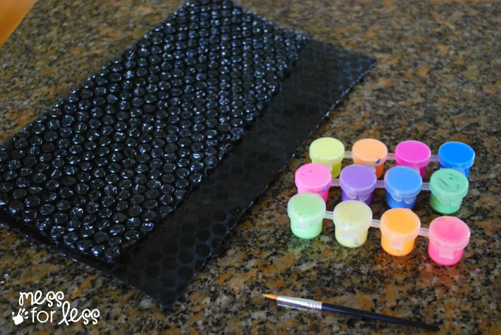 bubble wrap painting supplies