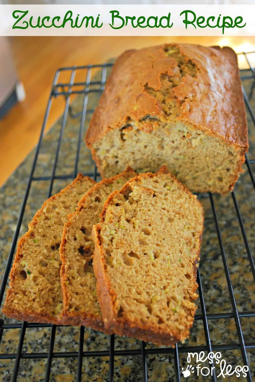 Zucchini Bread Recipe - I made this recipe with my veggie avoiding kids who then proceeded to gobble it up. So good warm and slathered with butter!