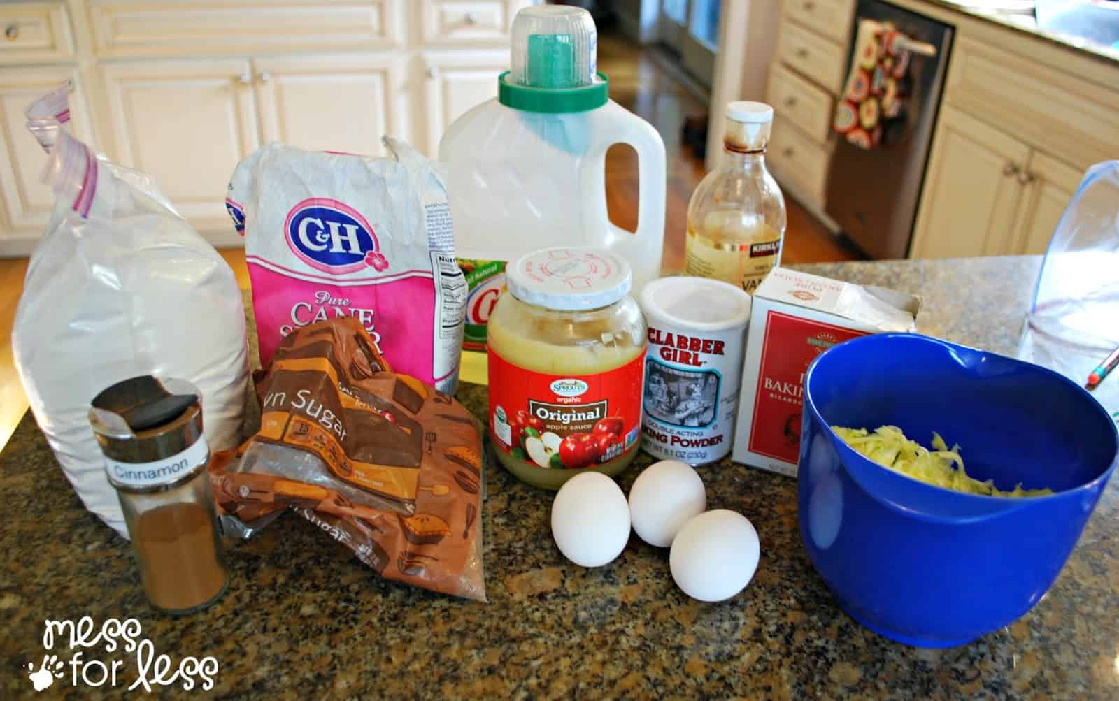 zucchini bread recipe ingredients