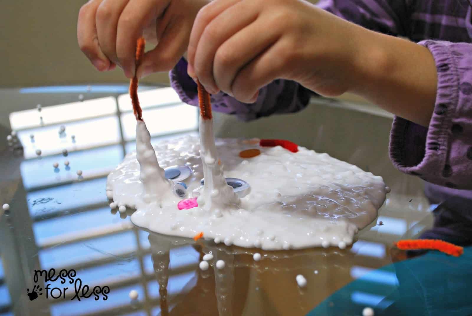 making slime with kids