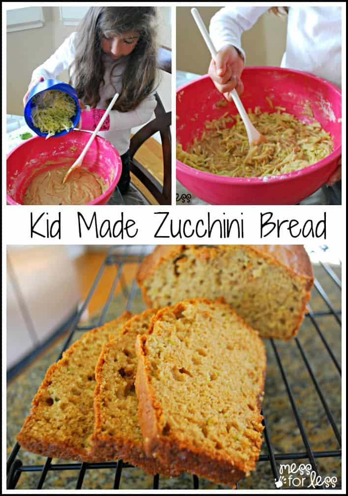 Zucchini Bread Recipe - I made this recipe with my veggie avoiding kids who then proceeded to gobble it up. So good warm and slathered with butter!