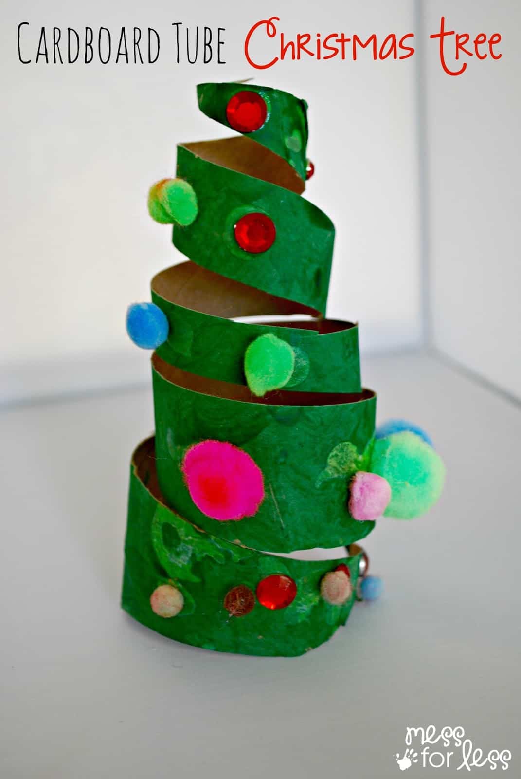 Christmas Crafts for Kids - Cardboard Roll Christmas Trees. Such a great way to used those empty tubes we all seem to have lying around. My kids had such fun decorating their trees!