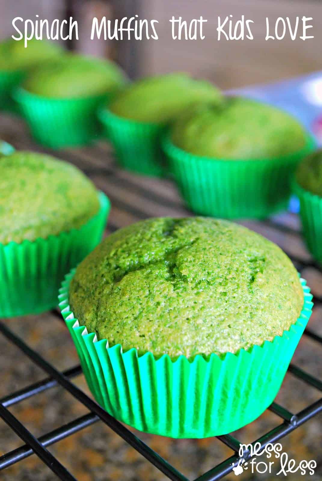Spinach Muffin Recipe - this simple recipe is a great way to get veggies into your child's diet. The best part is that kids (and adults) LOVE it!