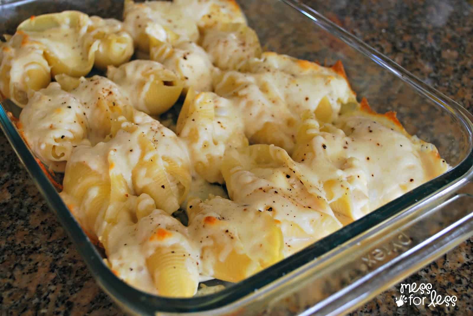 chicken alfredo stuffed shells